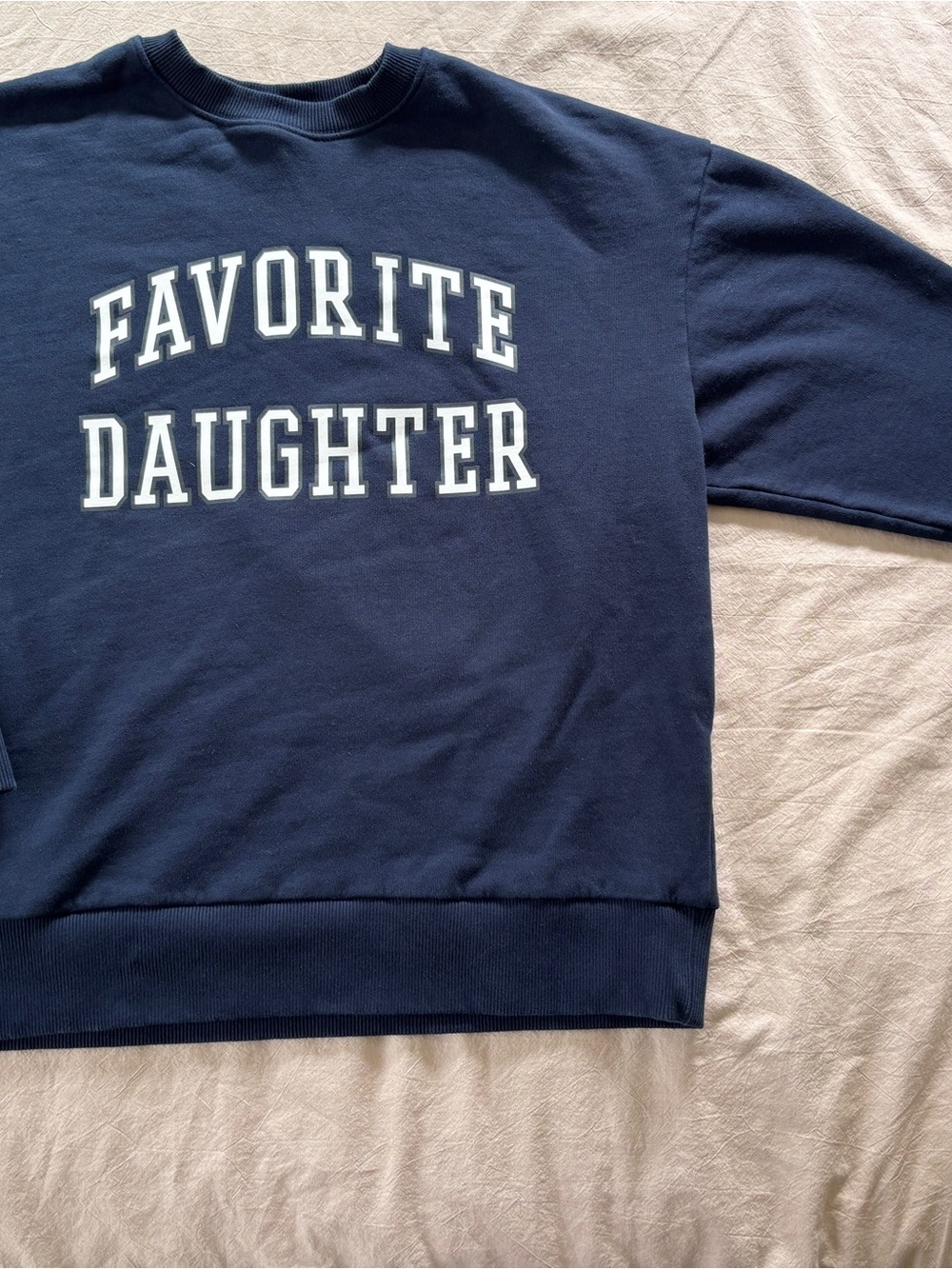 Favorite Daughter Navy Crewneck Sweatshirt ✨ Minimal Graphic | Size XS (Fits S)